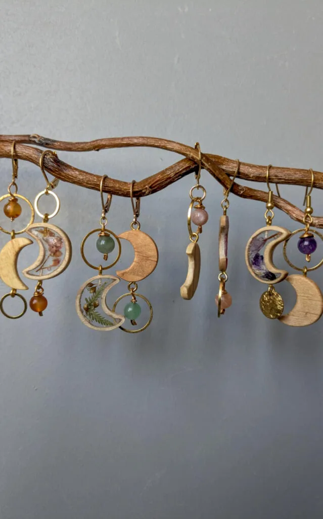 boucles lune végétale